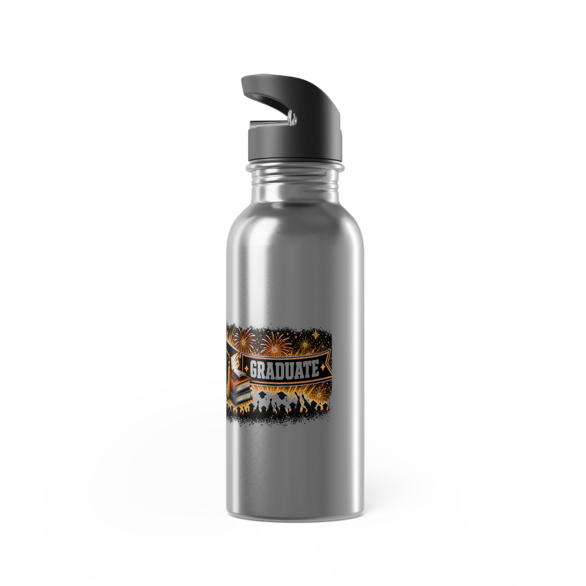 Stainless Steel Water Bottle With Straw, 20oz